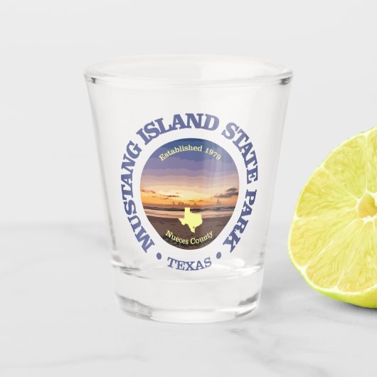 Mustang Island SP Shot Glas (Voorkant)