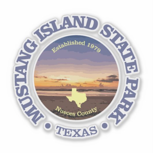 Mustang Island SP Sticker (Voorkant)