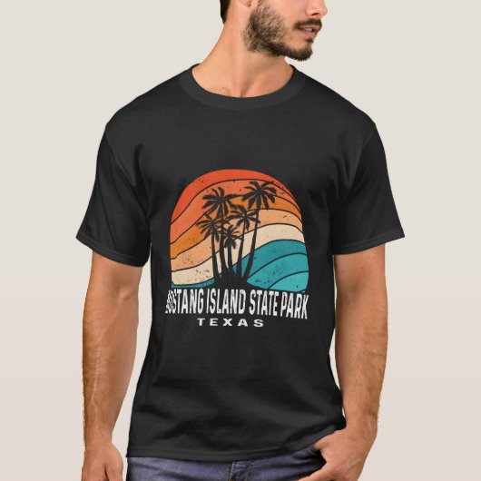 Mustang Island State Park Texas Palm Tree Beach T-shirt (Voorkant)