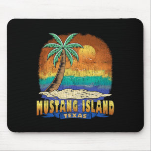 Mustang Island Texaanse Vintage in nood souvenir Muismat