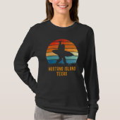 Mustang Island Texas Sasquatch Souvenir T-shirt (Voorkant)