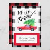 Mustang-kerstkaart Feestdagenkaart (Voorkant / Achterkant)