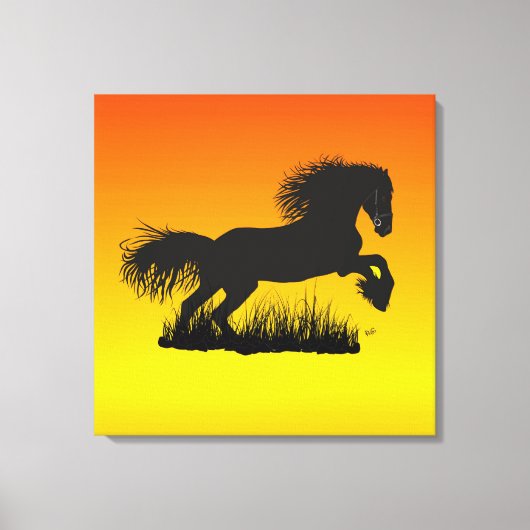 Mustang Leinwand Canvas Afdruk (Voorkant)