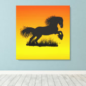 Mustang Leinwand Canvas Afdruk (Insitu (Houten vloer))