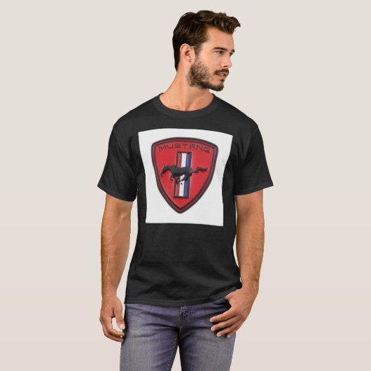 Mustang Logo Shield  Classic T-Shirt (Voorkant volledig)