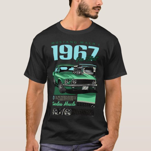 Mustang Mach 1969 Pro Street T-shirt (Voorkant)