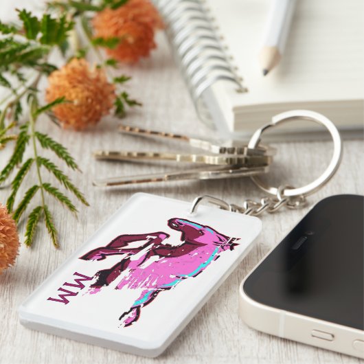 Mustang Mamas Eroded Horse Sleutelhanger (Voorkant Rechts)