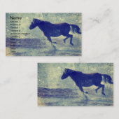Mustang op het strand visitekaartje (Voorkant / Achterkant)