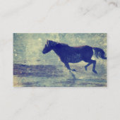 Mustang op het strand visitekaartje (Achterkant)