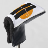 Mustang Oranje golfputter Hoesje Golfheadcover (3/4 voorkant)