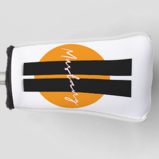 Mustang Oranje golfputter Hoesje Golfheadcover