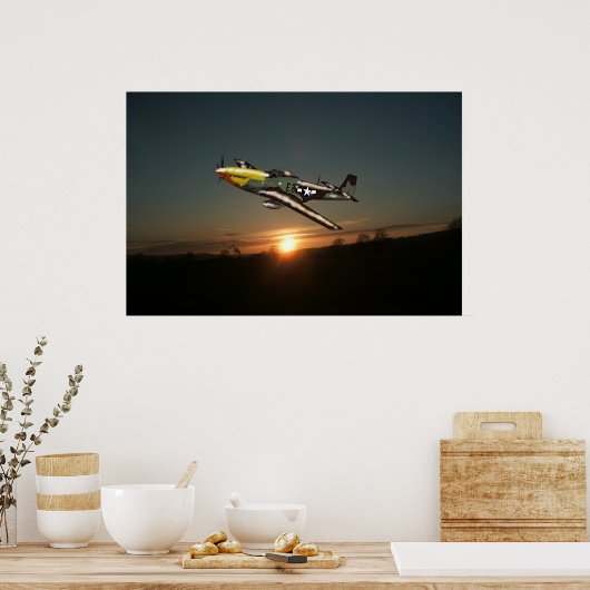 Mustang P51-Poster Poster (Keuken)