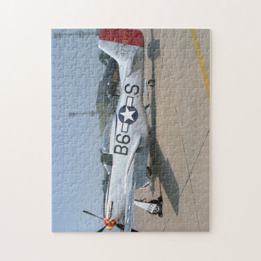 Mustang P-51D-Vliegtuig Legpuzzel (Verticaal)