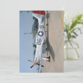 Mustang P-51D-Vliegtuig - platte kaart (Staand voorkant)
