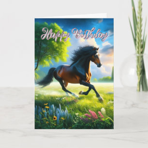 Mustang Paard Gefeliciteerd Kaart