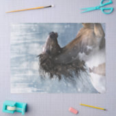 Mustang Paard in de sneeuw Tissuepapier (Craft)