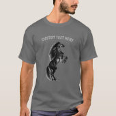 Mustang Paard T-shirt met aangepaste tekst (Voorkant)