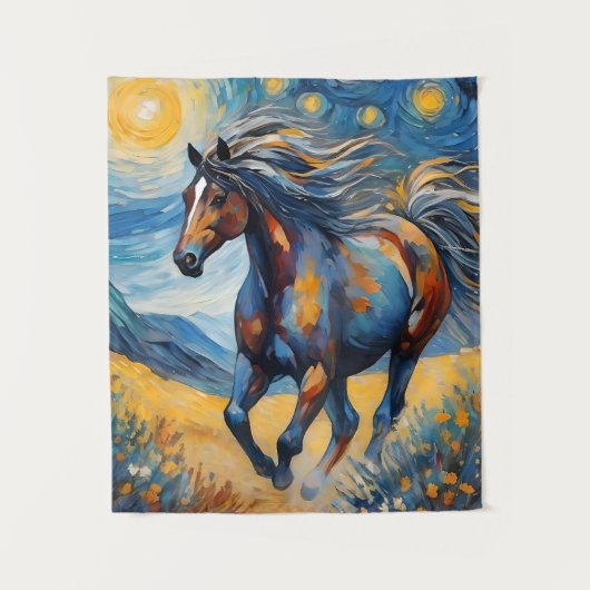 Mustang Paard Tapestry Wandkleed (Voorkant)