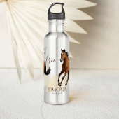 Mustang paard wild en vrij gepersonaliseerd paard waterfles 