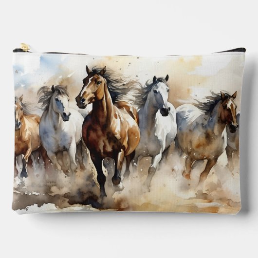 Mustang Paarden Aangepaste naam Ruitersport Etui (Voorkant)
