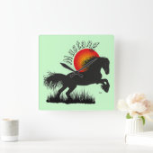 Mustang Pferdeliebhaber Uhr Vierkante Klok (Huis)