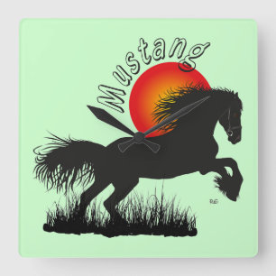 Mustang Pferdeliebhaber Uhr Vierkante Klok