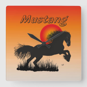 Mustang Pferdeliebhaber Uhr Vierkante Klok