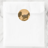 Mustang Roundup Ronde Sticker (Tas)