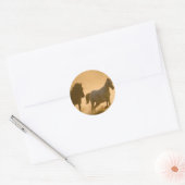 Mustang Roundup Ronde Sticker (Envelop)