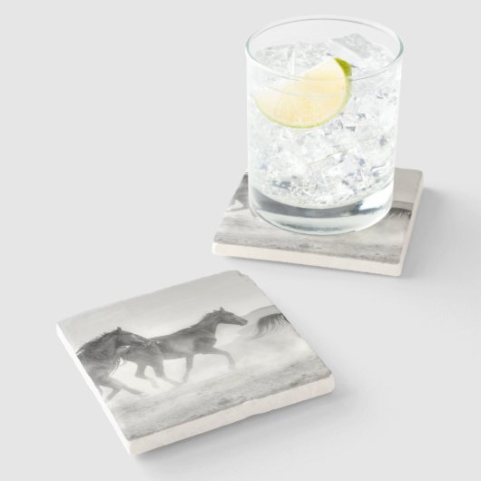 Mustang Run Stenen Onderzetter (Zijkant)