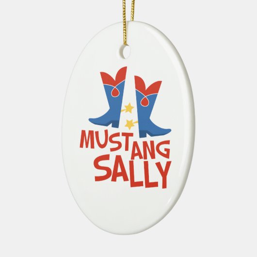 Mustang Sally Keramisch Ornament (Links)