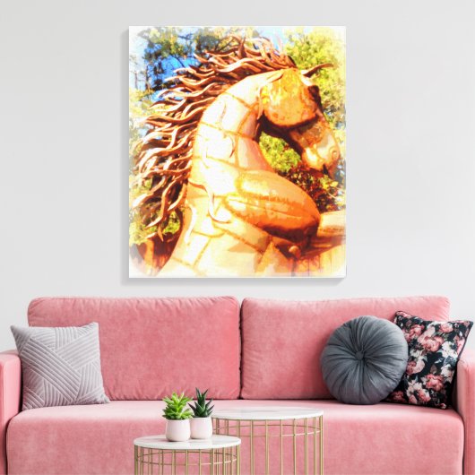 mustang stallion canvas afdruk (Insitu (Woonkamer))