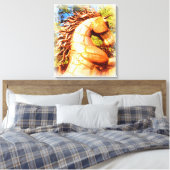 mustang stallion canvas afdruk (Insitu (Slaapkamer))
