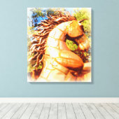 mustang stallion canvas afdruk (Insitu (Houten vloer))