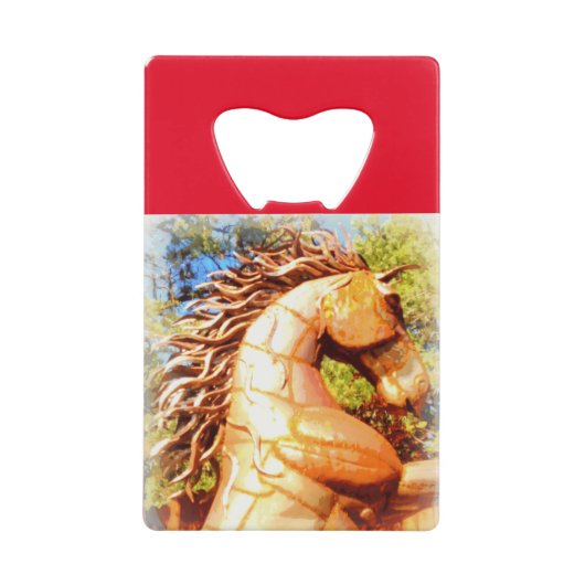 mustang stallion creditkaart flessenopener (Voorkant)