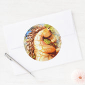mustang stallion ronde sticker (Envelop)