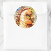 mustang stallion ronde sticker (Tas)