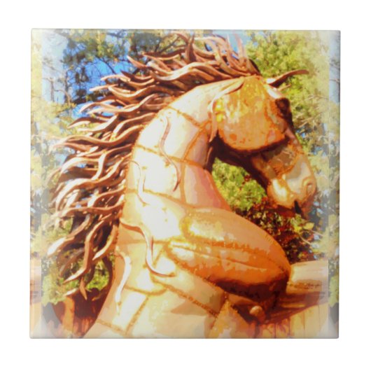 mustang stallion tegeltje (Voorkant)