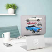 MUSTANG STICKERS (Laptop op bureau)