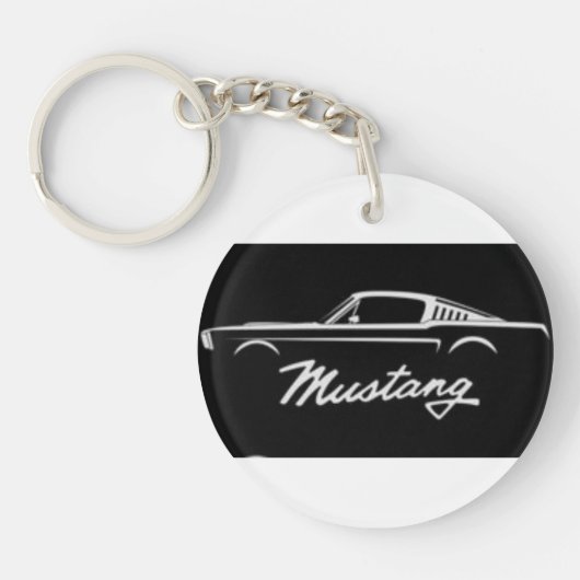 Mustang, want, sleutelhangers van acryl (Voorkant)