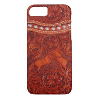 Mustang western leder iPhone 7 hoesje