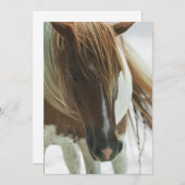 Mustang Wild Horse Invitation Kaart (Voorkant / Achterkant)