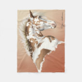 Mustang Wild, kleine tot grote fleece deken (Voorkant)