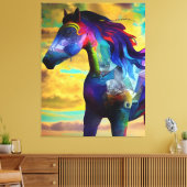 Mustangpaard Canvas Afdruk (Insitu (Woonkamer))