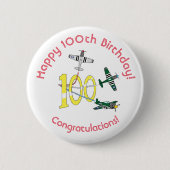 Mustangs 100th Birthday Badge Ronde Button 5,7 Cm (Voorkant)