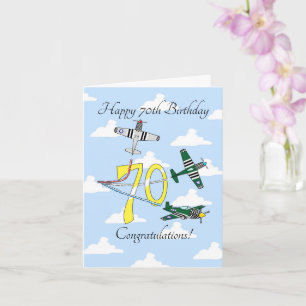 Mustangs 70th (Blue Sky) Birthday Card Kaart