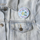 Mustangs 80ste verjaardagsbadge Blauwe Lucht Ronde Button 5,7 Cm (In situ)