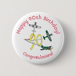Mustangs 90ste verjaardagsbadge ronde button 5,7 cm