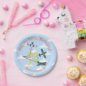 Mustangs 90th Birthday Blue Sky Paper Bord (Feest)