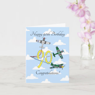 Mustangs 90th (Blue Sky) Birthday Card Kaart